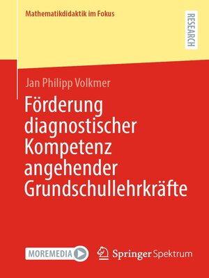 cover image of Förderung diagnostischer Kompetenz angehender Grundschullehrkräfte